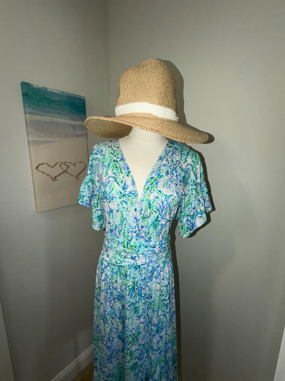 Lilly Pulitzer Midi Dress - Size Medium - Ocean Shell Print 🌊🐚 - Picture 3 of 5